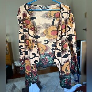 Take Two Y2K floral funky open cardigan / medium
